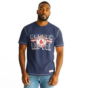 Mitchell & Ness Boston Red Sox  Graphic Navy Tee